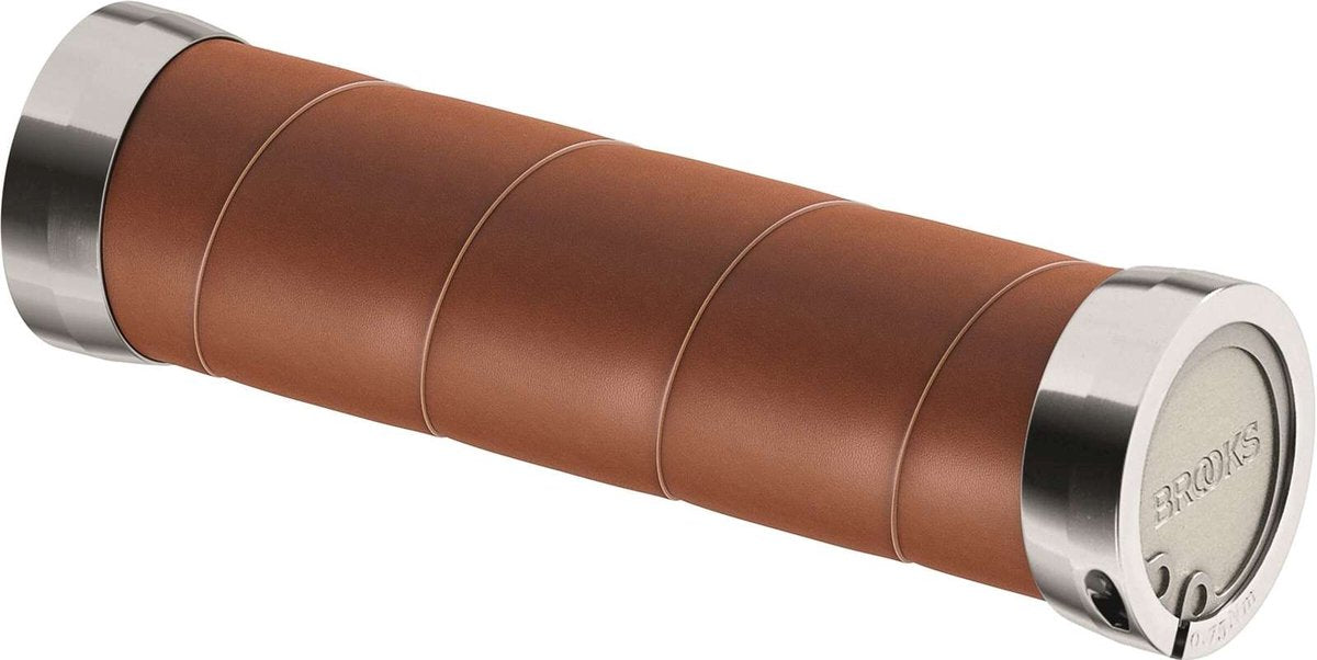 Brooks handvatten slender leather grips 100 130mm honey