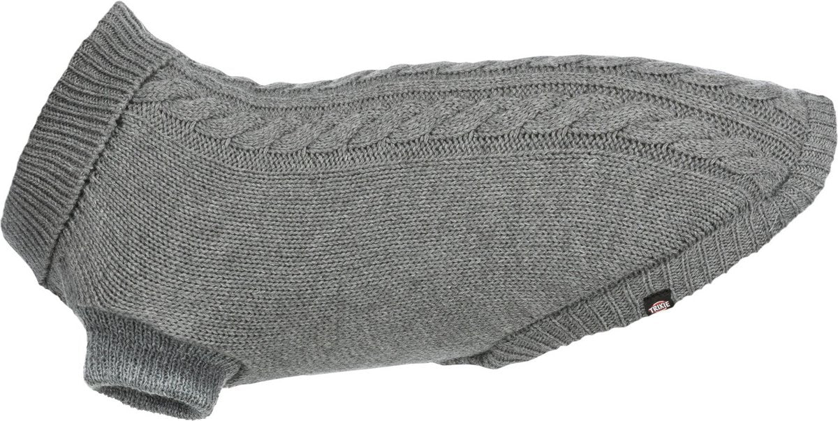 Trixie trui kenton grijs - hondenkleding - 50 cm