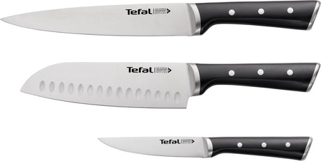 Tefal ice force messenset - 3-delig - vleesmes 20 cm - santokumes 18 cm - universeel mes 11 cm - rvs