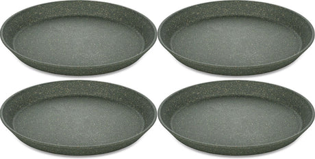 Koziol rond bord, 20.5 cm, set van 4, organic, as grijs - | connect plate