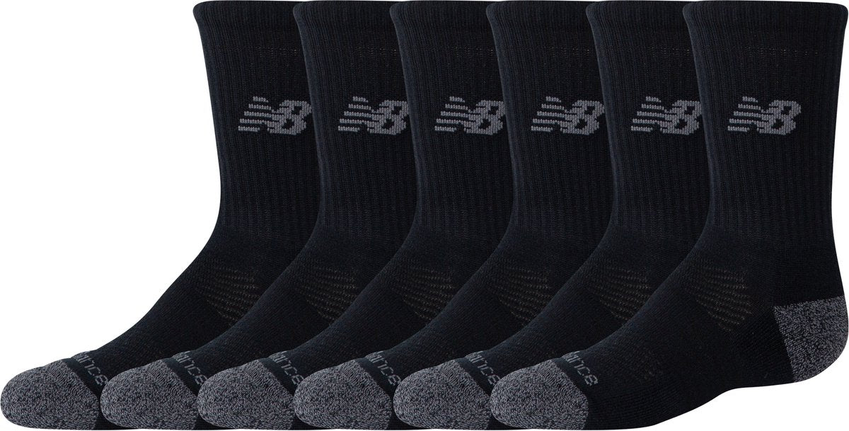 New balance active crew socks 3 pack unisex sportsokken - black