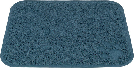 Trixie schoonloopmat - pvc blauw - vangt kattenbakvulling op, slipvast, 45x37 cm