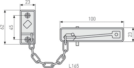 Abus - deurketting sk69 n c - 32251-5