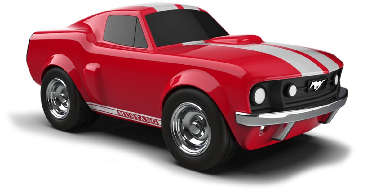 Baghera speelgoedauto - ford mustang rood - 19x9,5x7,5cm - in geschenkdoos - 3 jaar