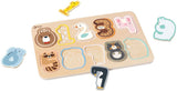 Classic world houten cijfer puzzel educatief speelgoed 10 stukjes.