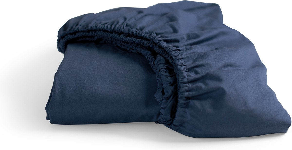 Cinderella - weekend - hoeslaken - 100% katoen - tot 25 cm matrashoogte - 180x210 cm - blauw