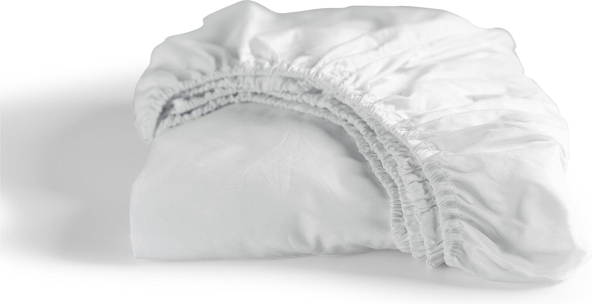 Cinderella - weekend - hoeslaken - 2 persoons - 160x210 cm - 100% katoen - tot 25 cm matrashoogte hoog - wit