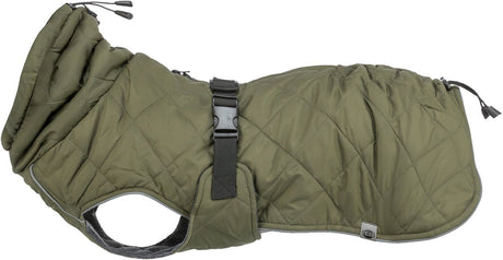 Trixie hondenjas - olijfgroen 33 cm - waterdicht, verstelbaar, fleece voering