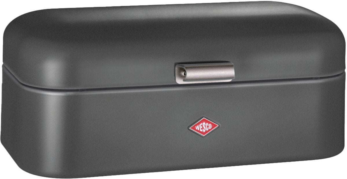 Wesco grandy broodtrommel | 10 liter - maat l | metaal - mat grafiet | keukenopslag