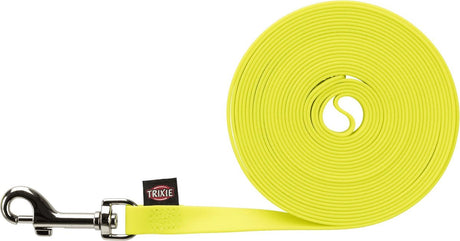 Trixie easy life sleeplijn 13mm neon geel - hondenriem - 10 m