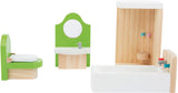 Small foot - houten poppenhuis meubeltjes badkamer, 4dlg.