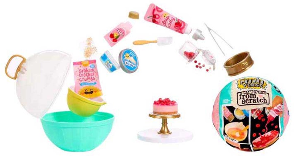 Miniverse make it mini from scratch™ - serie 2 - knutselset - miniaturen maken van gebakjes
