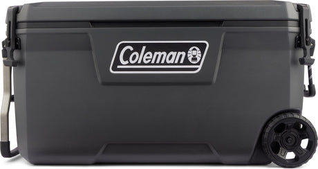 Coleman convoy 100 qt koelbox met wielen – 94 liter – lichtgewicht en volledig geïsoleerd - houdt ijs 5 dagen koud - donkergrijs