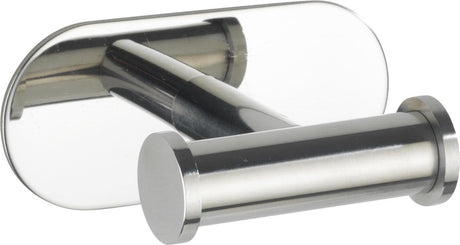 Wenko turbo-loc® dubbele handdoekhaak orea duo rvs glanzend - wandhaak - handdoekhouder - bevestigen zonder boren - zelfklevend - 10 jaar garantie