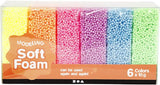 Creativ company soft foam clay neon kleuren, 6x10gr.