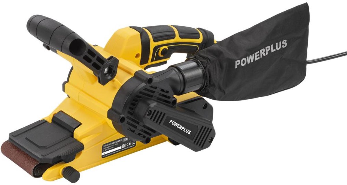 Powerplus - yellow - powx0461 - geborsteld - bandschuurmachine - 900w - 3 acc.