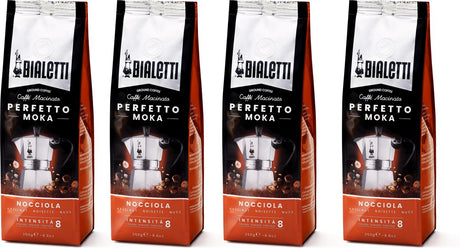 Bialetti moka hazelnut gemalen koffie - 4x 250 gram