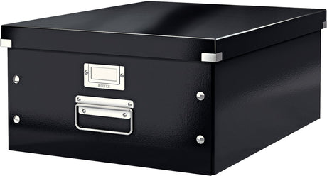 Leitz wow click store grote opbergdoos - 85% gerecycled karton - voor a3 formaten - 36.9 x 48.2 cm (bxd) - zwart