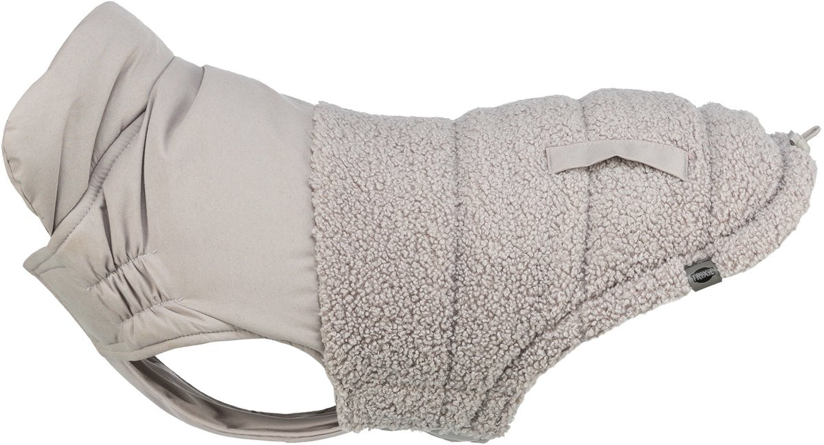 Trixie hondenjas - grijs 21 cm - warme wattering, verstelbare borstflap