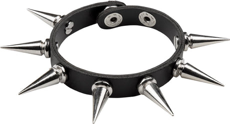 Boland - armband spike deluxe zwart - volwassenen - vrouwen - rocker - punk en aso