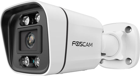 Foscam v8ep beveiligingscamera - 8mp - uhd poe ip beveiligingscamera- persoons en voertuig detectie - wit