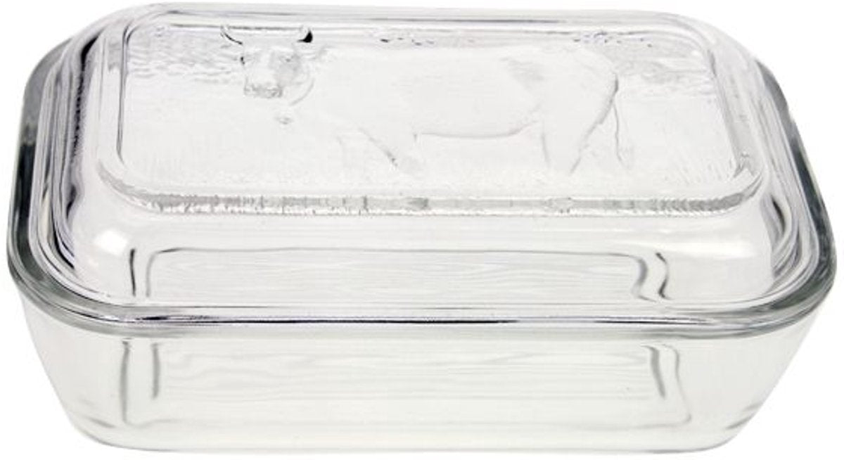 Luminarc botervloot vaca wit glas (17 x 7 cm)
