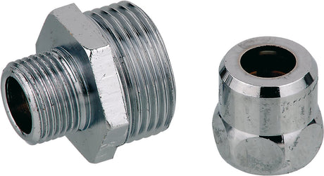 Kirchhoff ms knelfitting-nippel - chroom - 3 4 bu x 10 mmq