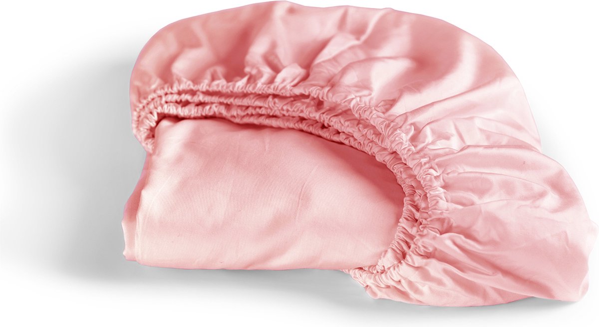 Cinderella - sundays - hoeslaken - tot 25 cm matrashoogte - satijn - 200x200 cm - roze