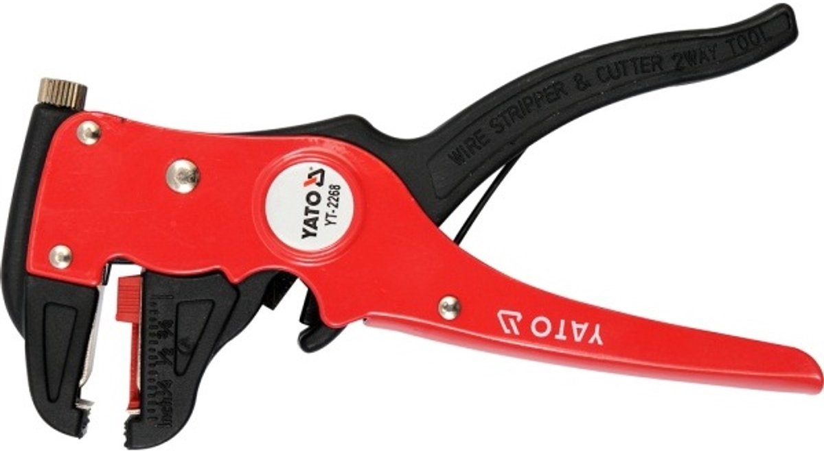 Yato yt-2268 - automatische isolatiestriptang - 175mm - voor draad 0.2-6.0 mm² - ergonomisch