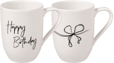 Villeroy boch kaffeebecher happy birthday statement 280 ml set van 2