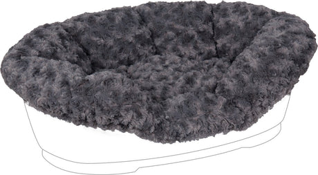 Flamingo hondenkussen tuck cuddly grijs m – 70x47x22 cm – elastische pluche hoes – perfect voor tuck hondenmand –