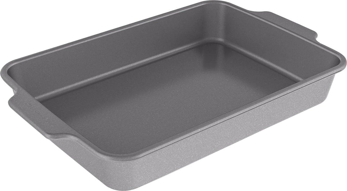 Kitchenaid braadslede 33x22,5cm - pfas-vrije antikleeflaag - gealuminiseerd staal - ovenbestendig tot 230°c - grijs