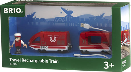 Brio oplaadbare rode passagierstrein met usb kabel - 33746