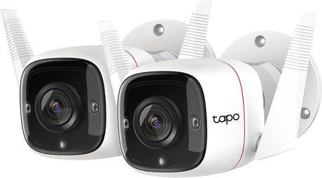 Tp-link tapo c310 beveiligingscamera buiten - 2k - sterrenlicht-nachtzicht home security wi-fi - wit - 2 pack