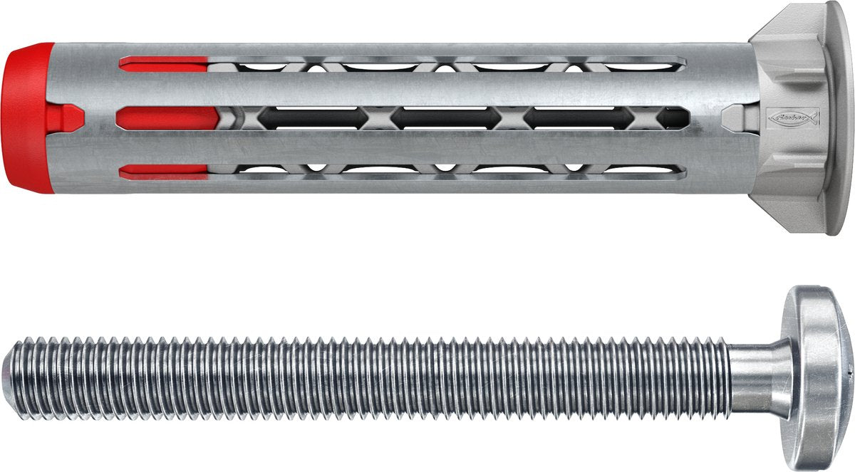 Fischer hollewandplug duohm 4×55 s ph pz - universele hollewandplug met pz bolkopschroef - 25 stuks