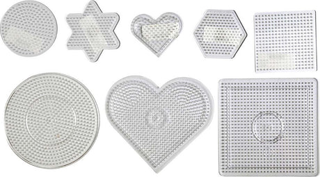 Nabbi onderplaat, afm 7-15 cm, transparant, 8 assorti
