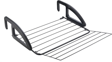 Tomado - droogrek hangend bries - 6 meter drooglengte - ophangen aan radiator, deur, douchewand of balkon - verstelbare ophanghaken - zwart