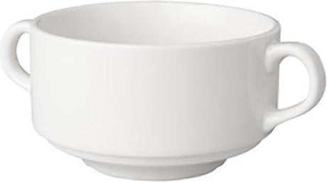 Mammoet soepkom budgetline 300ml porselein wit set a 6 stuks dia.10,5cm