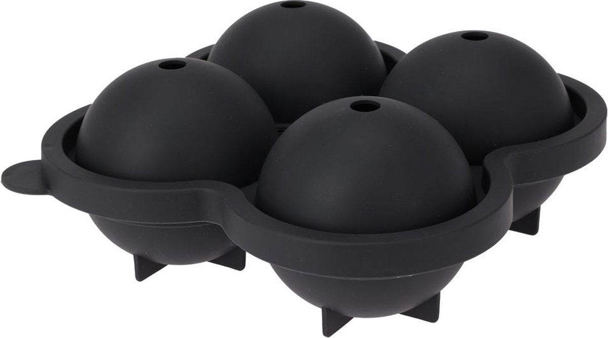 Home styling ijsbalmaker voor 4 ijsballen - siliconevorm - zwart