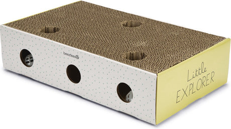 Beeztees | kitten krabplank box riva geel wit