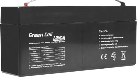 Green cell 6v 3.2ah (f1 4.6mm) 3200mah vrla agm accu