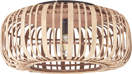 Brilliant woodrow - plafondlamp - e27 max 1x40w - bruin