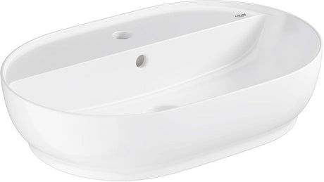 Grohe essence opzetwastafel – 50 cm – met kraangat overloop – glanzend keramiek – aquaceramic hyperclean – wit
