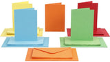 Creativ company kaarten en enveloppen diverse kleuren, 50 sets