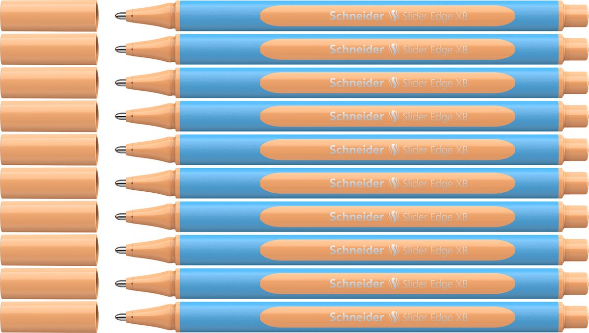 Schneider schrijfwaren schneider balpen - slider edge pastel - xb - pastel peach - 10 stuks - s-152226-10