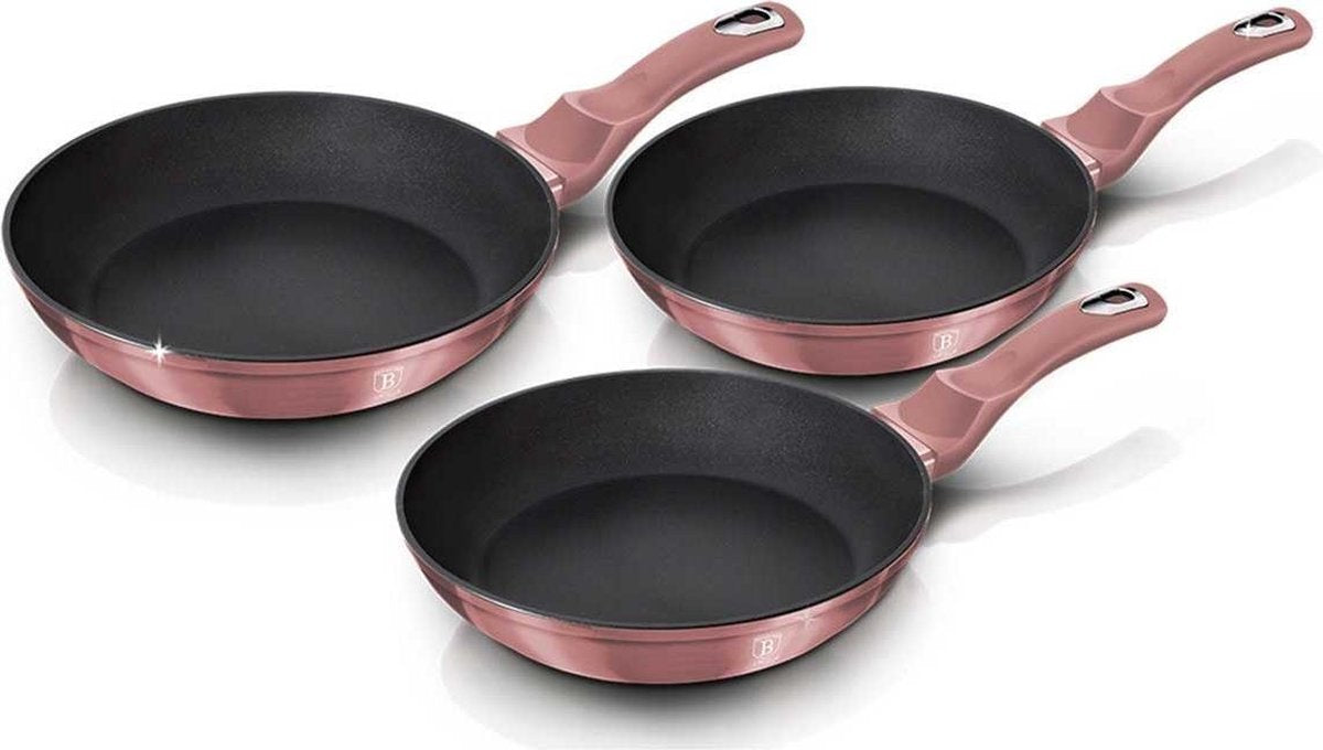 Berlingerhaus berlinger haus - bh-6170f - pannenset - 3 delig - i-rose collection