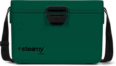 Steamy classy 12 - kleine koelbox incl. divider snijplank met schouderband - 12 liter - pine green