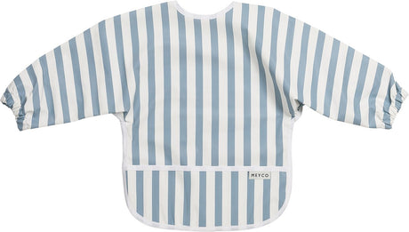 Meyco baby fat stripe mouwslab - jeans blue