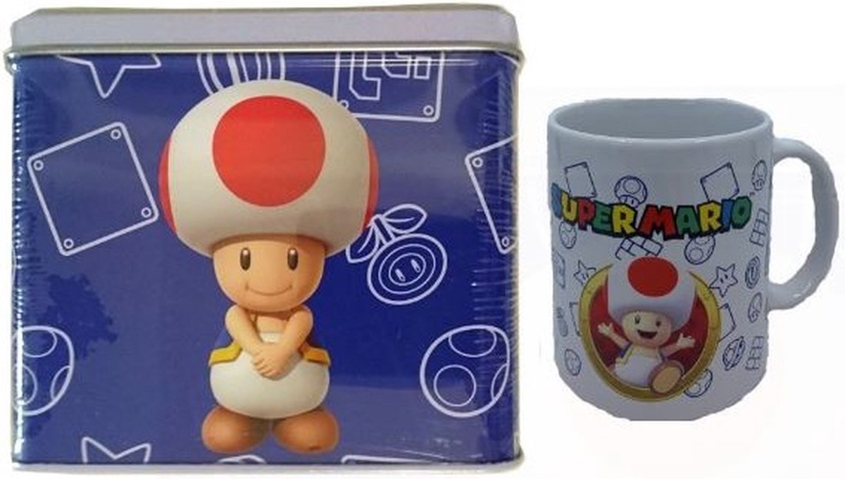 Nintendo super mario bros toad mok en spaarpot set