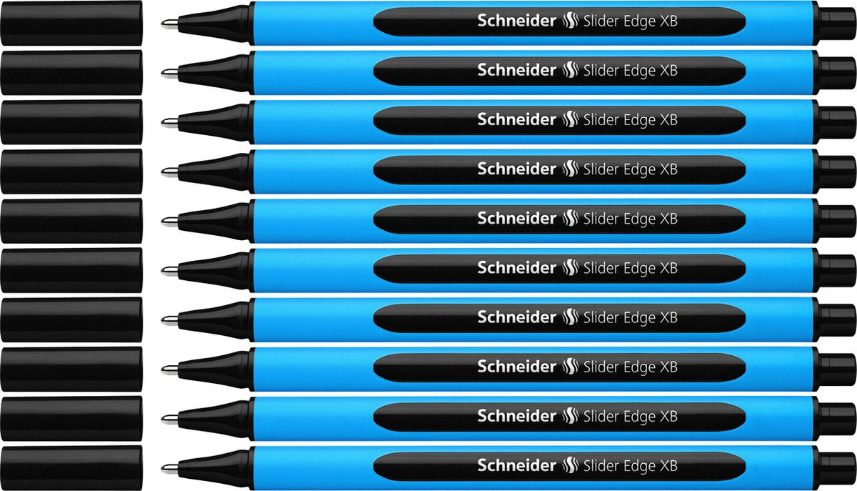 Schneider schrijfwaren schneider balpen - slider edge - xb - zwart - 10 stuks - s-152201-10